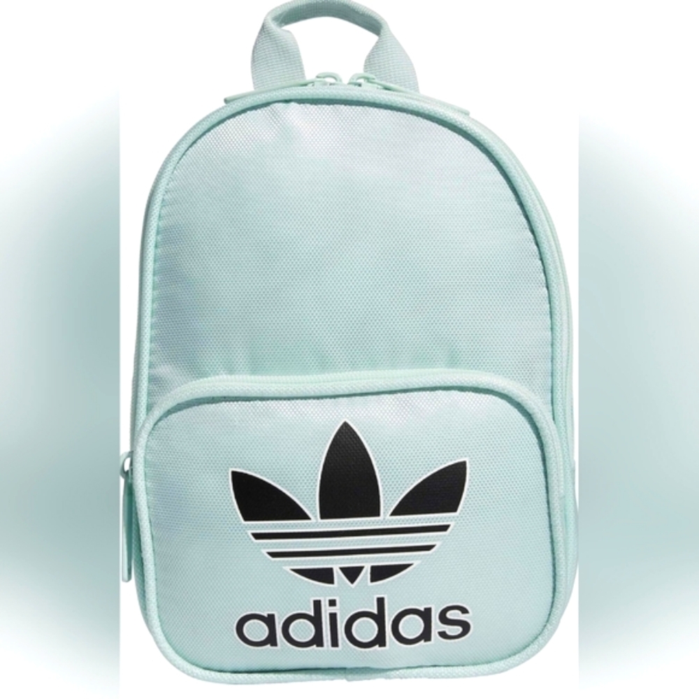 NWT Adidas Originals Unisex Santiago Mini Backpack, Ice Mint Green